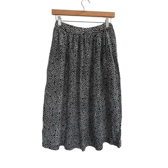Vintage Silk Midi Length Skirt Size 7 / 8 Donna Morgan Polka Dot - Picture 5 of 5